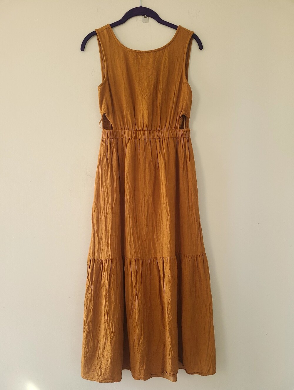 Sincerely Jules Rust Brown Cutout Maxi Dress Size Small